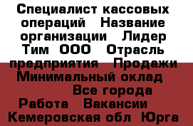 Специалист кассовых операций › Название организации ­ Лидер Тим, ООО › Отрасль предприятия ­ Продажи › Минимальный оклад ­ 16 000 - Все города Работа » Вакансии   . Кемеровская обл.,Юрга г.